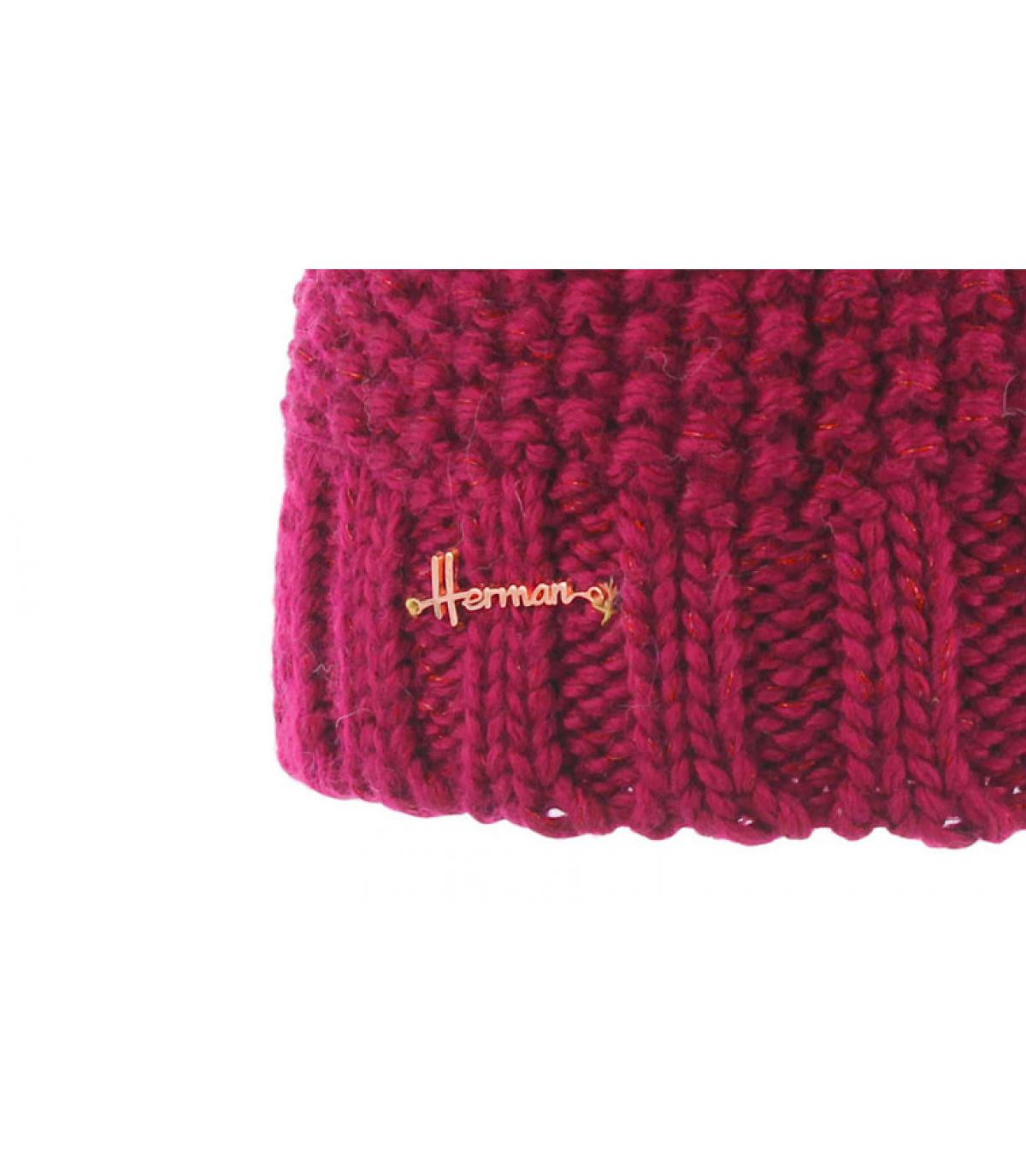 pink pompom beanie